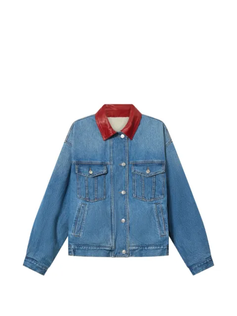 MARANT reversible shearling-effect denim jacket