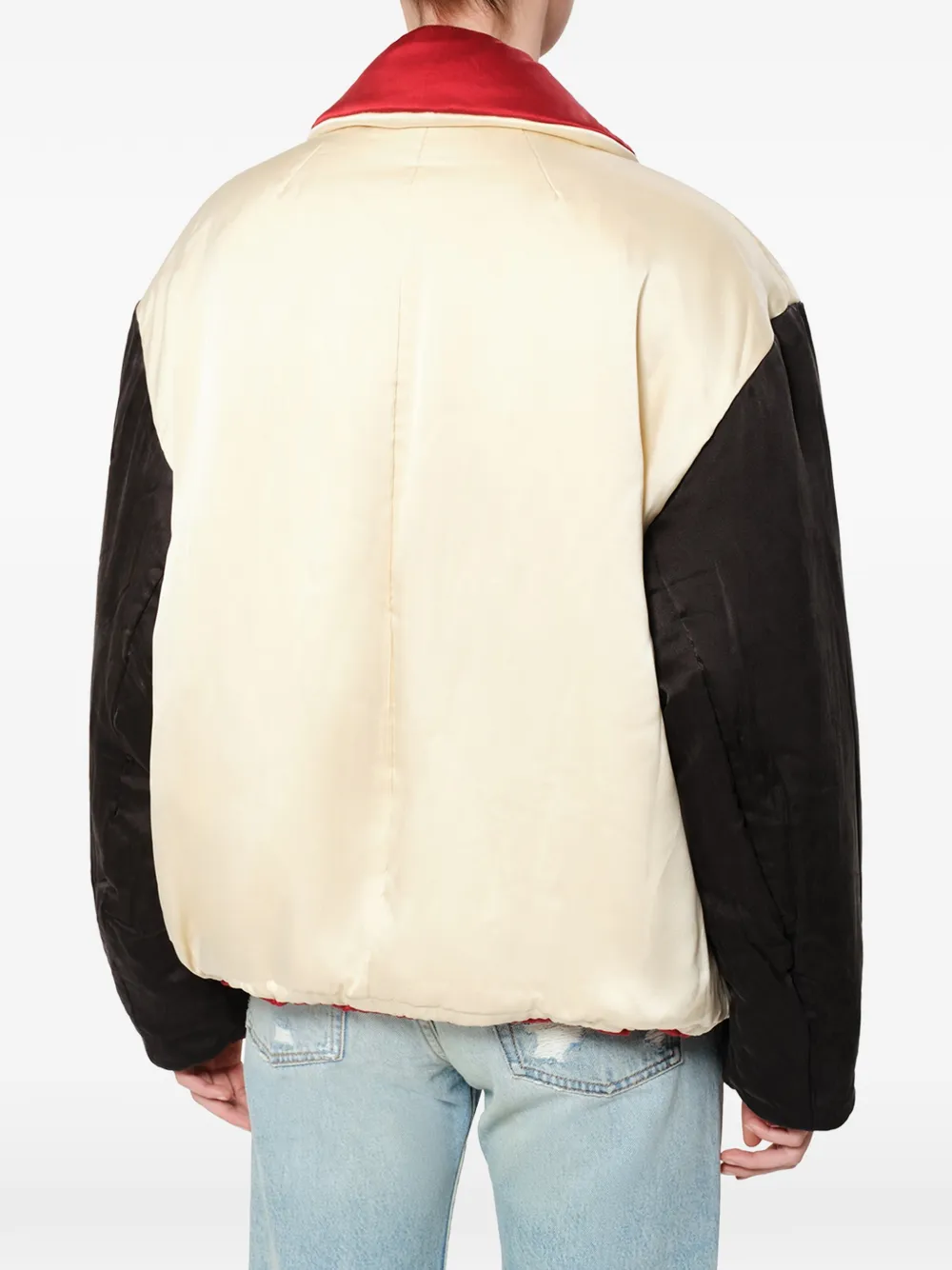 ISABEL MARANT Bleza zijden satijnen donsjack Beige