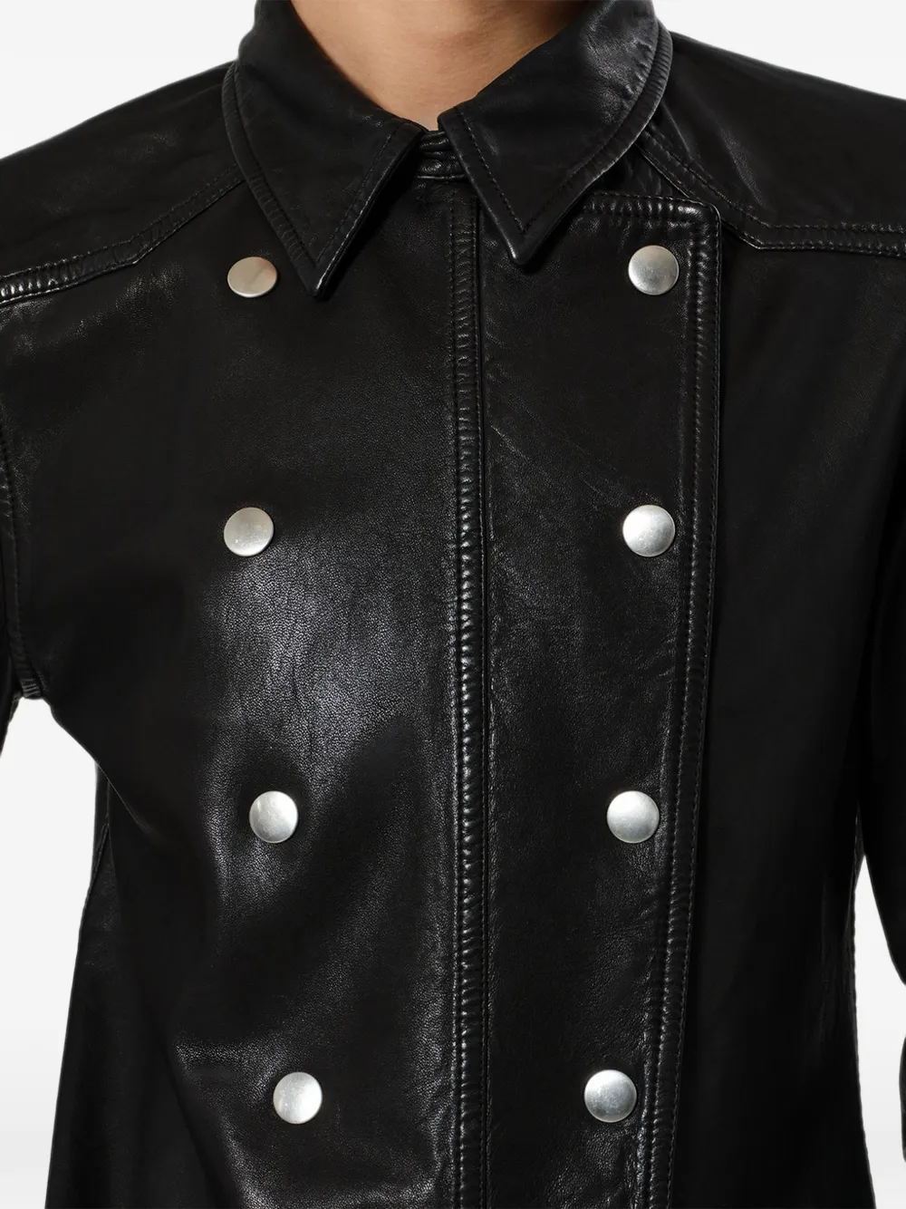 ISABEL MARANT Valdy blouse met dubbele rij knopen Zwart