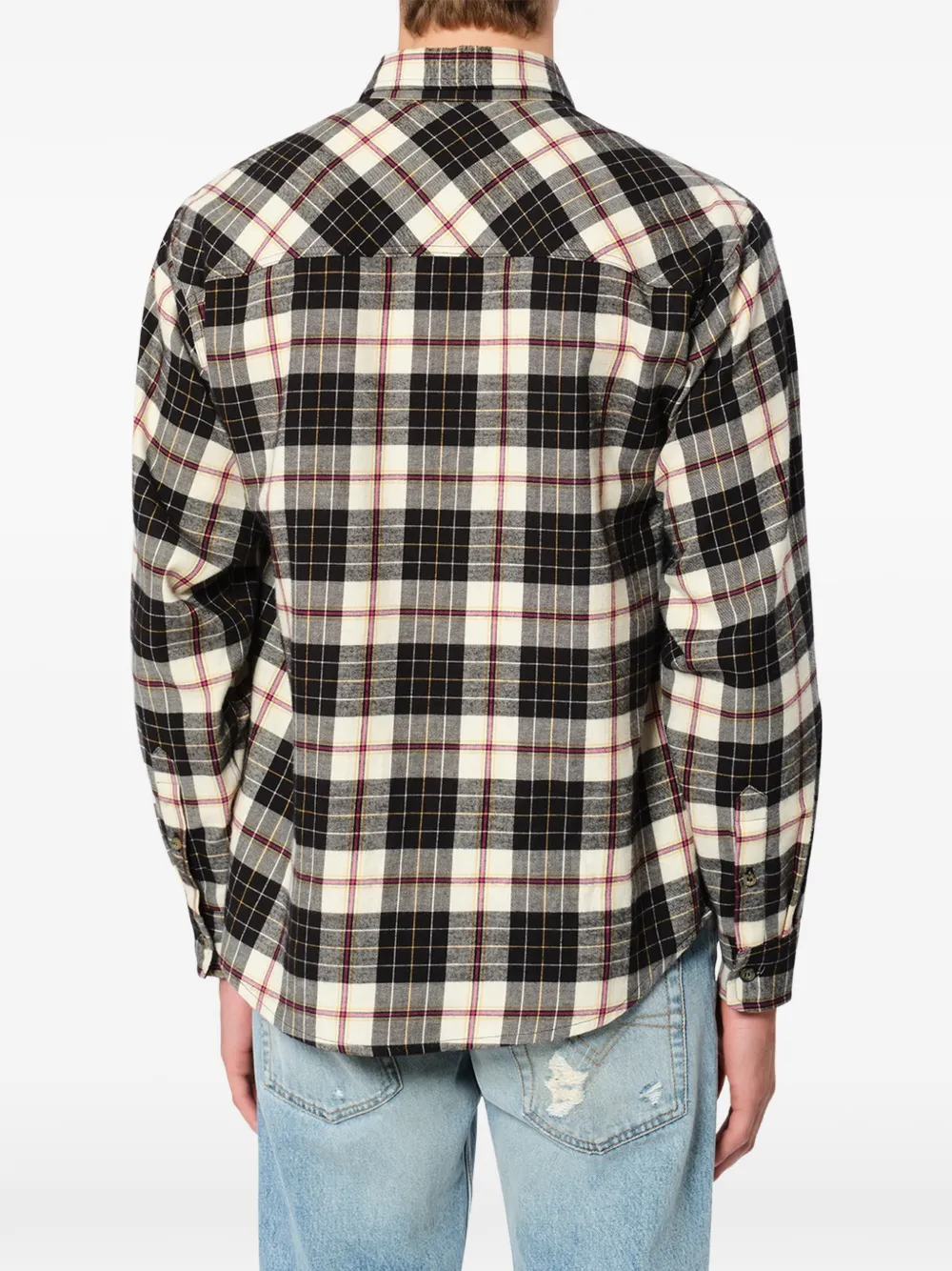 MARANT Saul geruit overhemd Beige