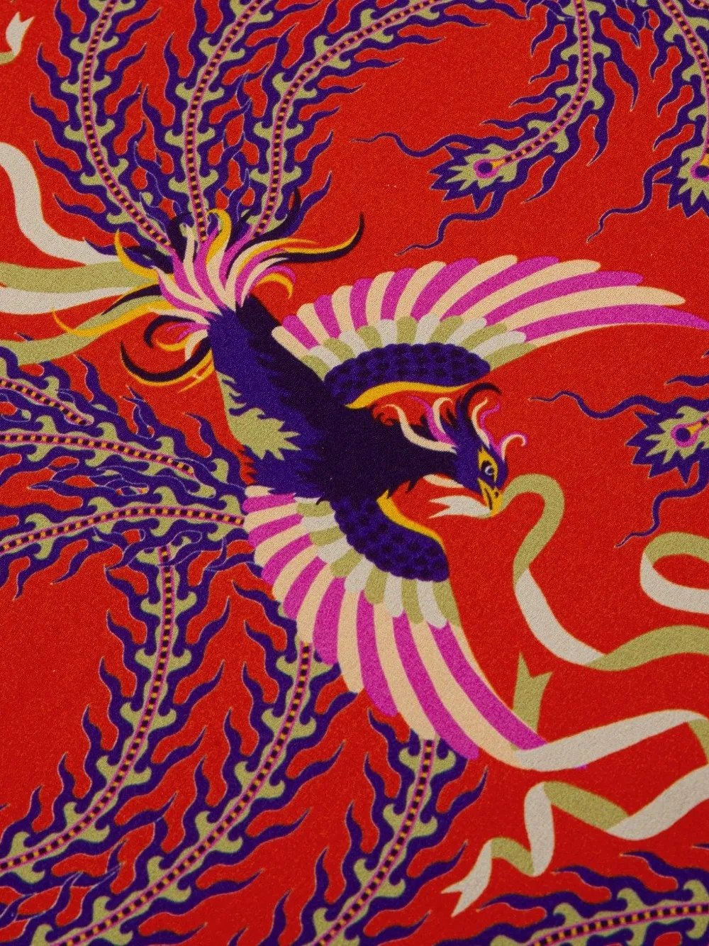 Shanghai Tang Two-Faced dubbelzijdige sjaal Rood