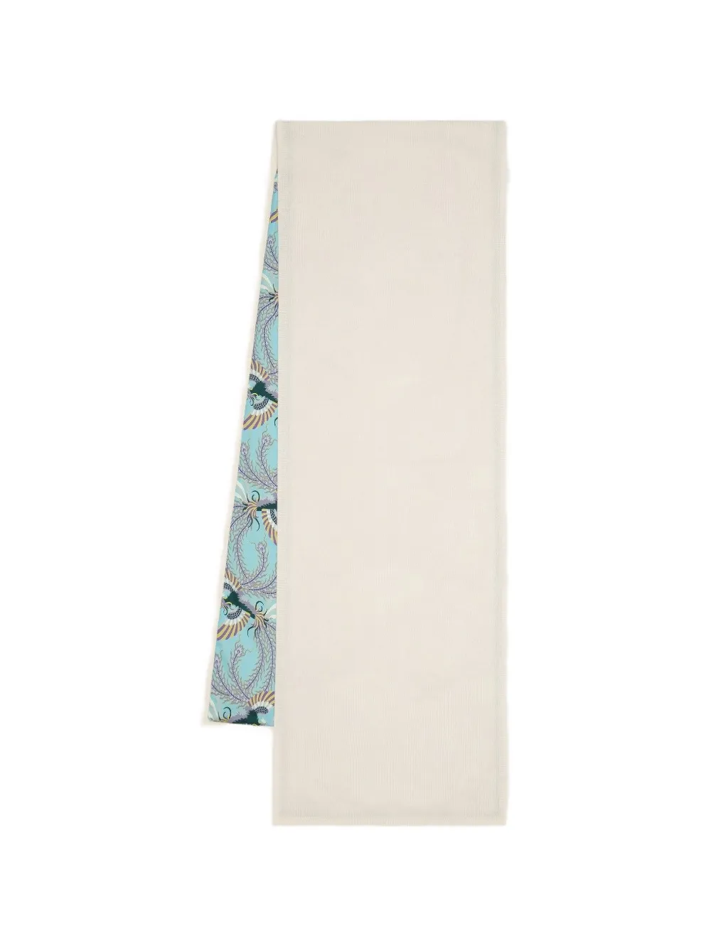 Shanghai Tang Two-Faced phoenix-print double-sided scarf - Blu