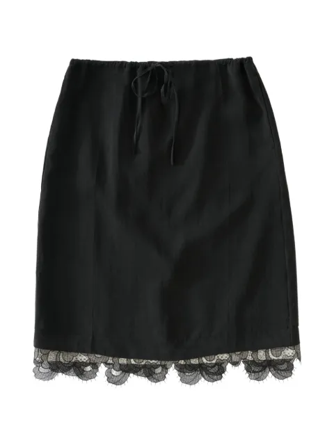 Studio Nicholson Alder lace-hem midi skirt