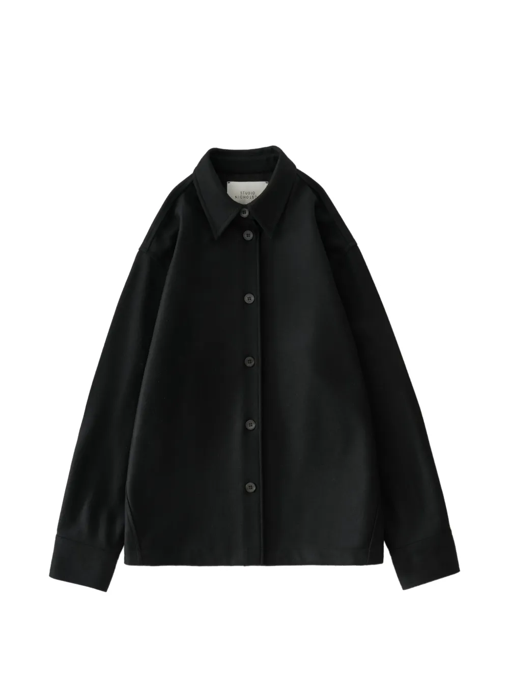 Studio Nicholson Santini Hemdjacke aus Schurwolle - Schwarz