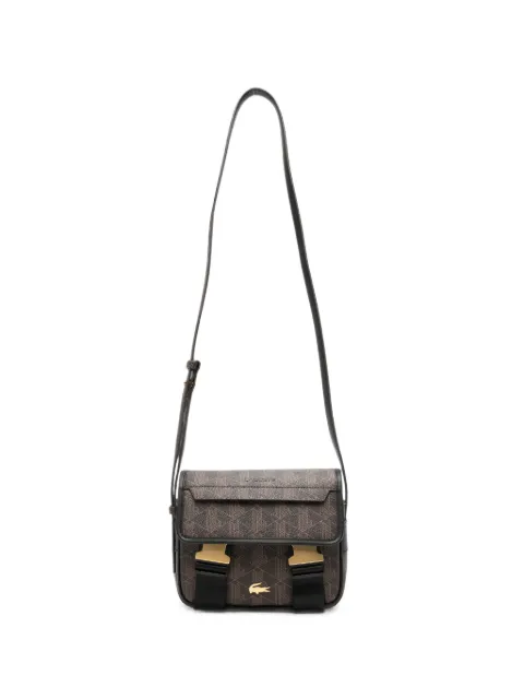 Lacoste monogram-print buckle-fastening shoulder bag