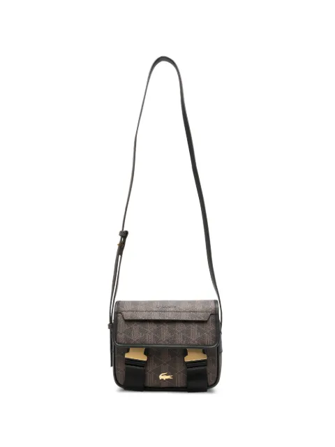 Lacoste monogram-print buckle-fastening shoulder bag