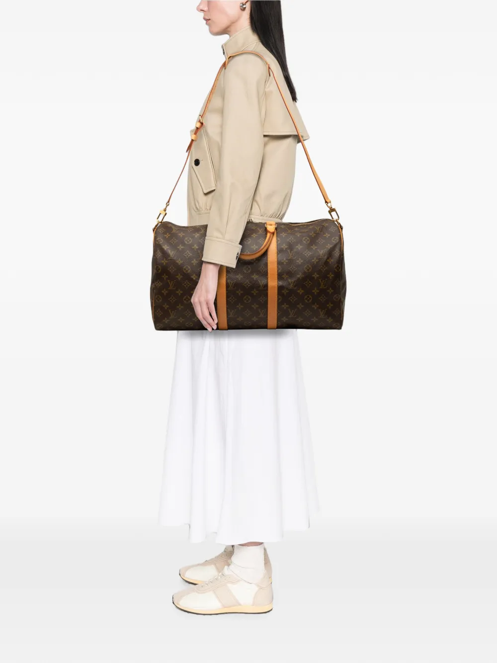 Louis Vuitton Pre-Owned 1995 Monogram Keepall Bandouliere 50 travel bag - Braun