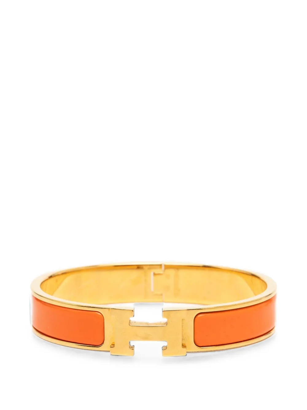 Hermès Pre-Owned 2000-2026 Narrow Enamel Clic H Bracelet PM costume bracelet - Gold