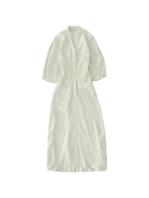 Studio Nicholson Midi Yosha Banana-curve Dress in White