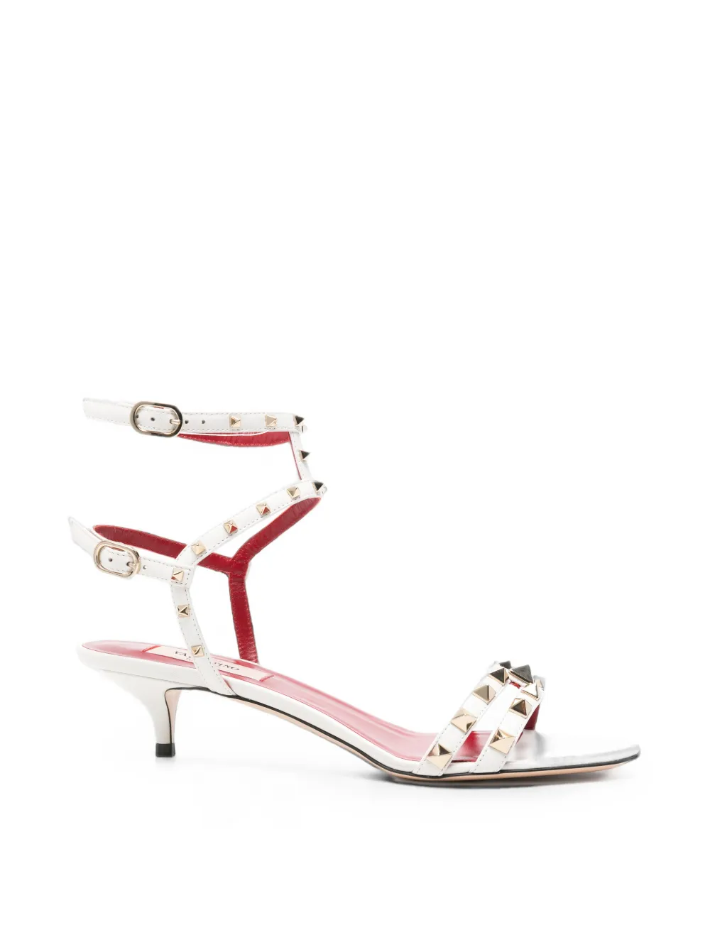 Valentino Garavani Rockstud ankle-strap sandals - Bianco