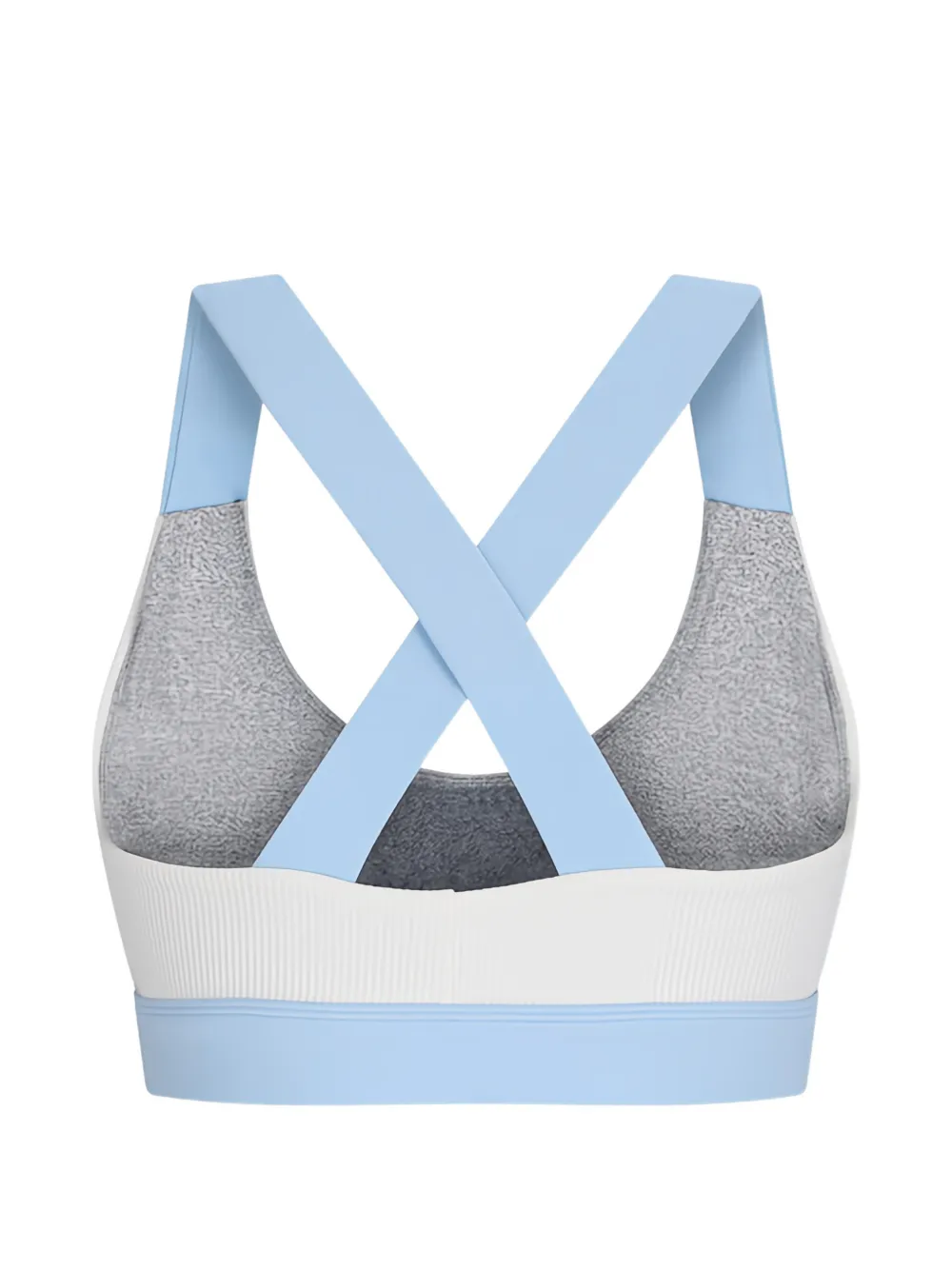 HOUSE OF GRAVITY Geribbelde sport-bh met gekruist detail Wit