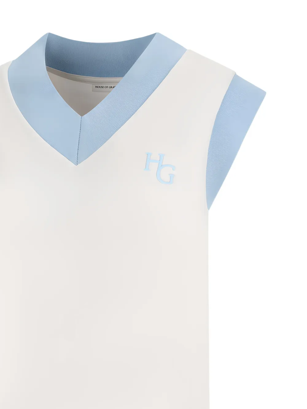 HOUSE OF GRAVITY Spencer logo-embroidered top Wit