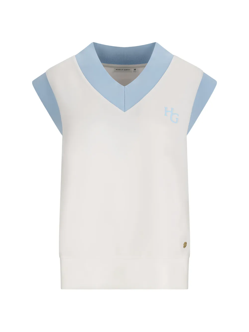 HOUSE OF GRAVITY Spencer logo-embroidered top Wit