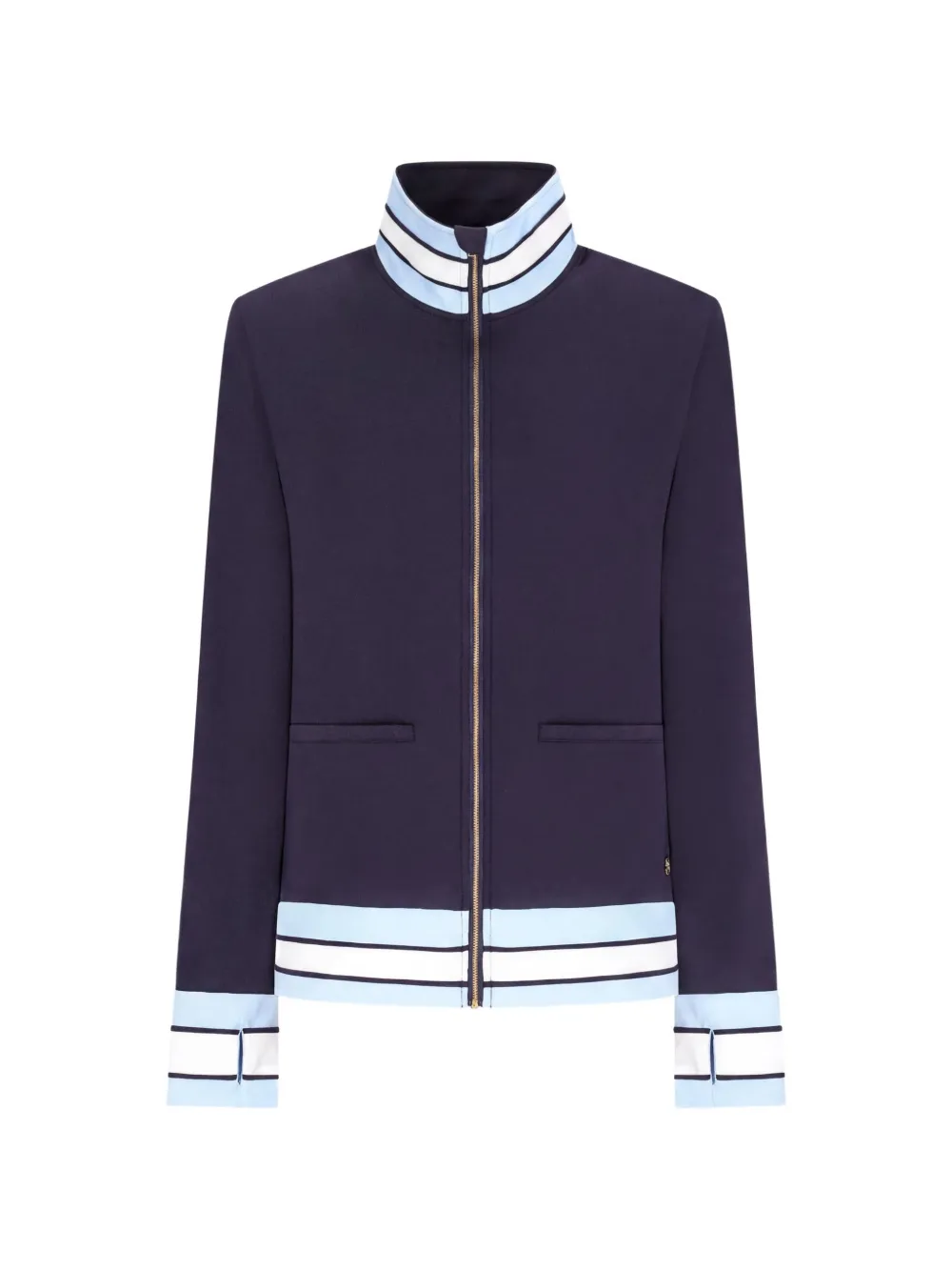 HOUSE OF GRAVITY stripe-trim zip-fastening sweatshirt