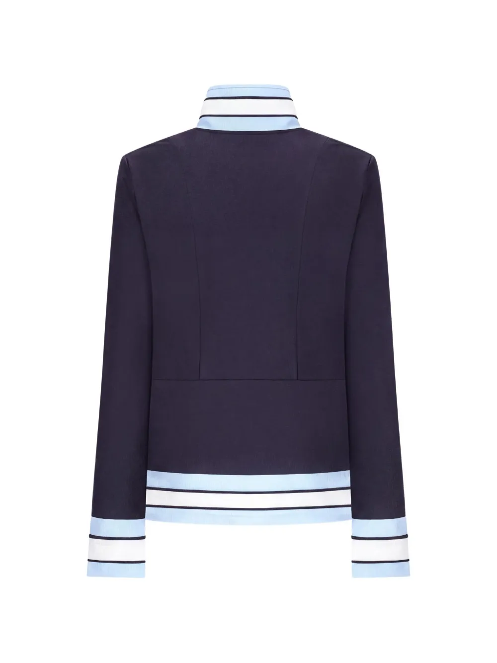 HOUSE OF GRAVITY Sweater met ritssluiting en gestreepte afwerking Blauw