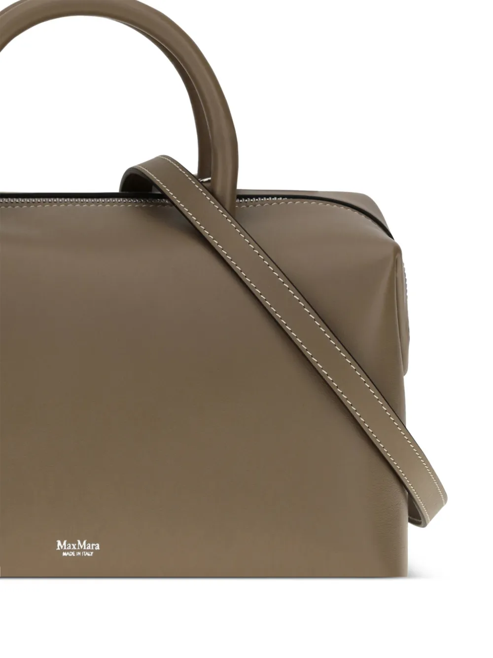Max Mara Leren weekendtas Groen