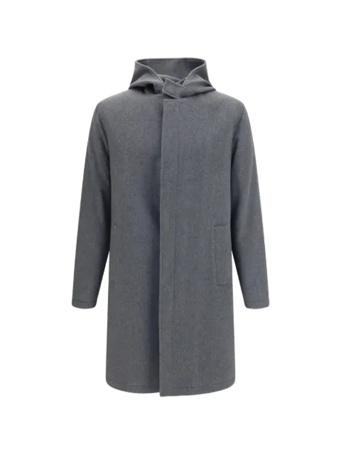 Lardini mélange-effect hooded coat