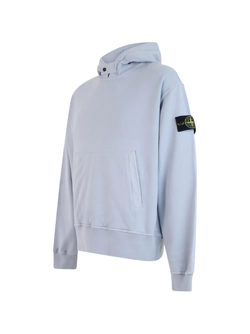 Stone Island 6100023 hoodie van geborsteld biologisch katoenen fleece Blauw