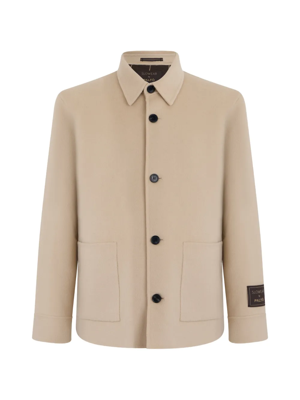 slowear x Paltò button-fastening patch-pocket jacket - Nude