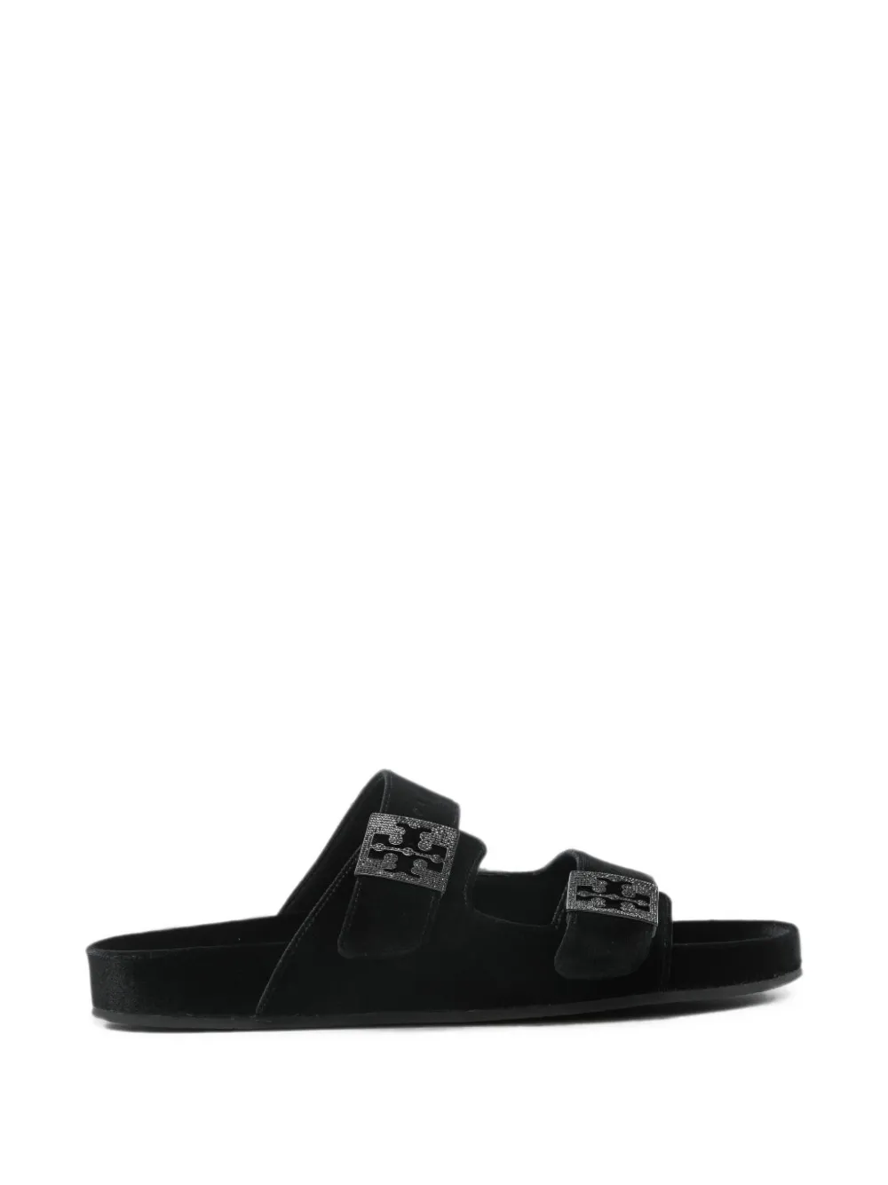 Tory Burch Sandali in velluto con fibbia - Nero