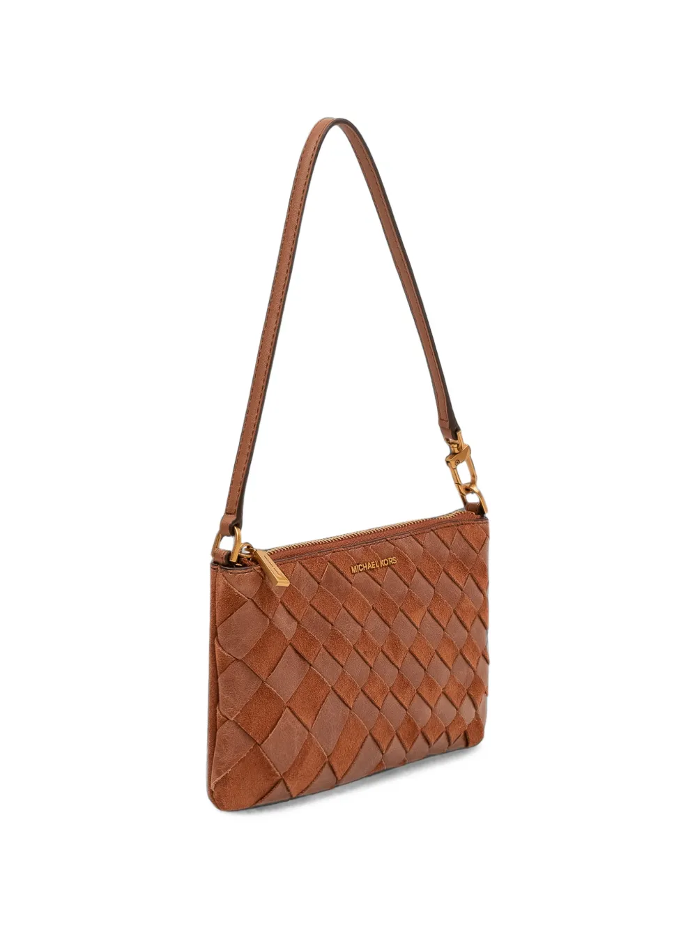 Michael Kors Jet Set leren clutch Bruin