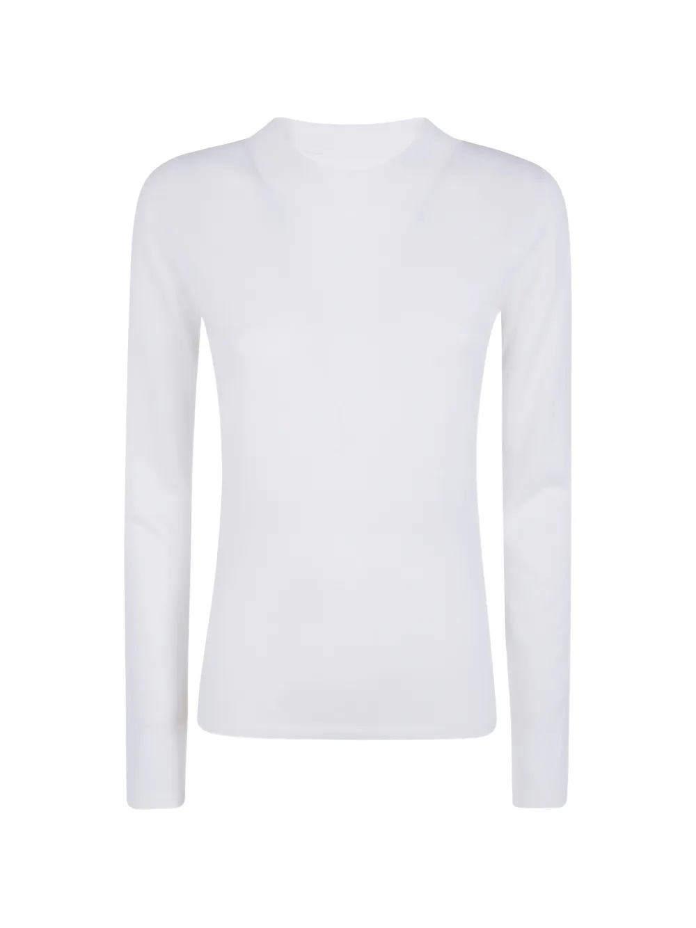 D.Exterior fine-knit long-sleeve T-shirt