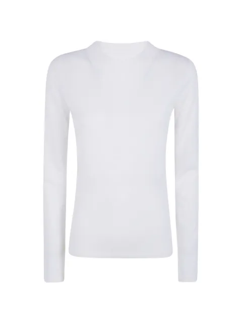 D.Exterior fine-knit long-sleeve T-shirt