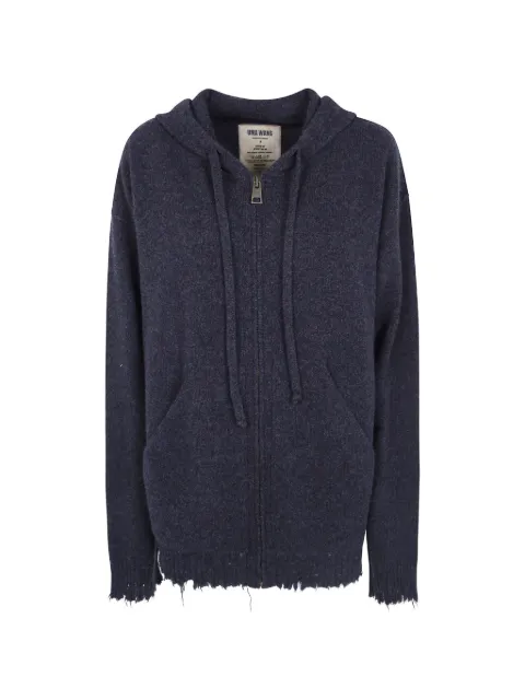 Uma Wang distressed zip-up hoodie