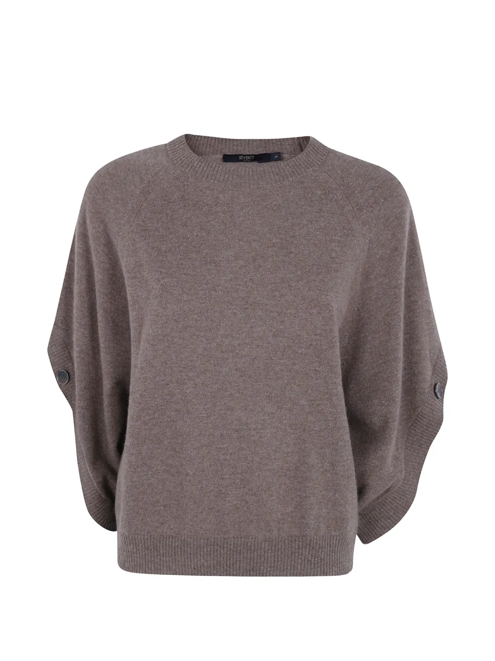 Seventy button-detail raglan-sleeve sweater - Braun