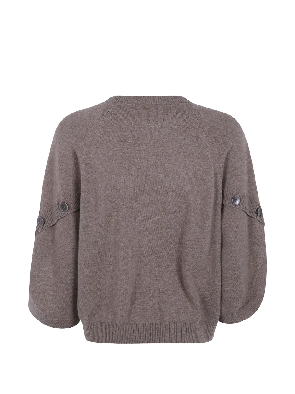 Seventy Trui met raglan mouwen en knoopdetail Bruin