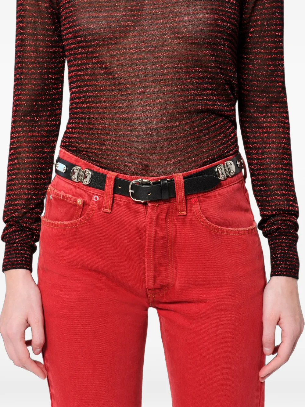 ISABEL MARANT Depson leren riem Zwart