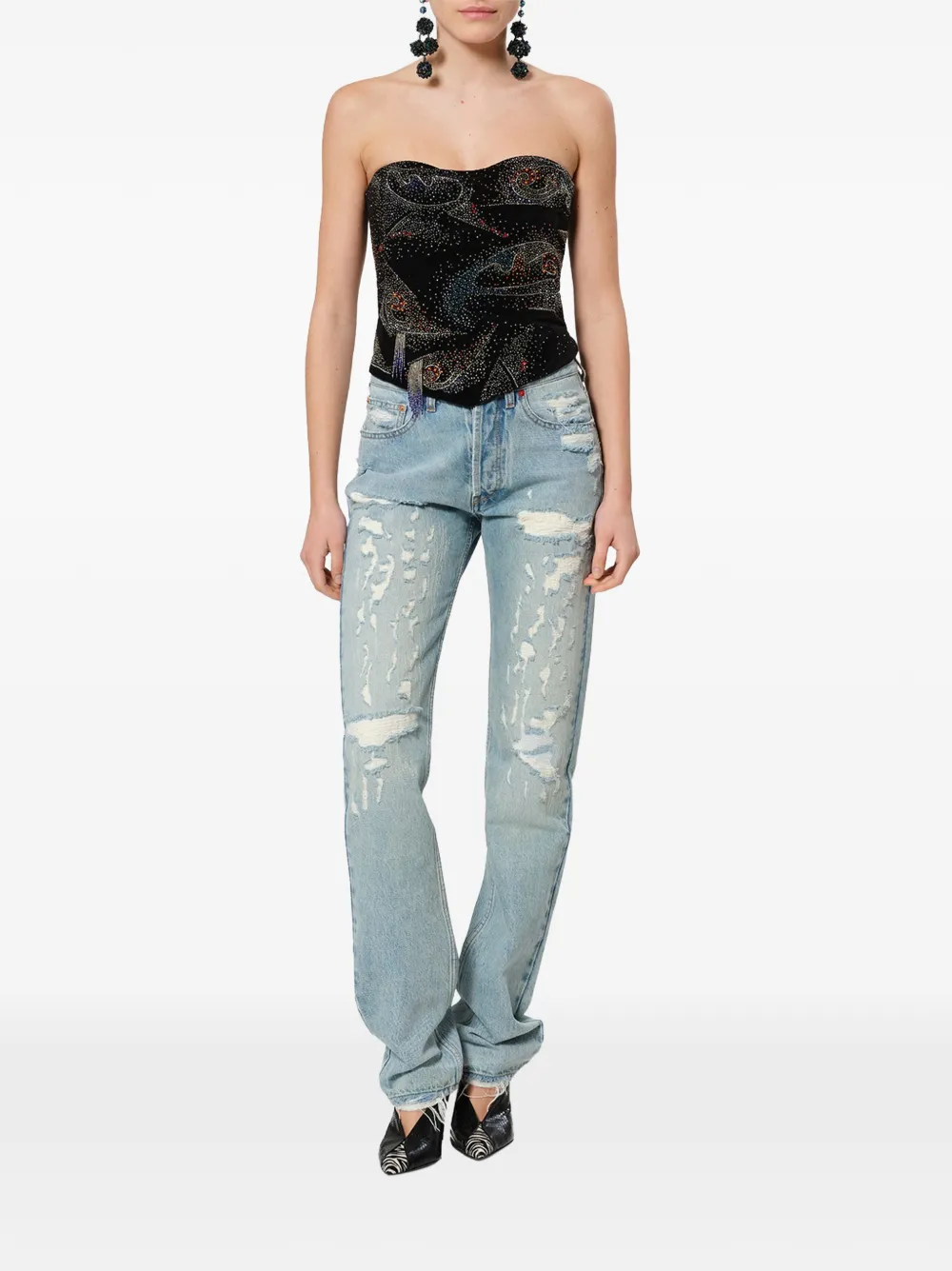 ISABEL MARANT jean Daya à coupe classique - Bleu
