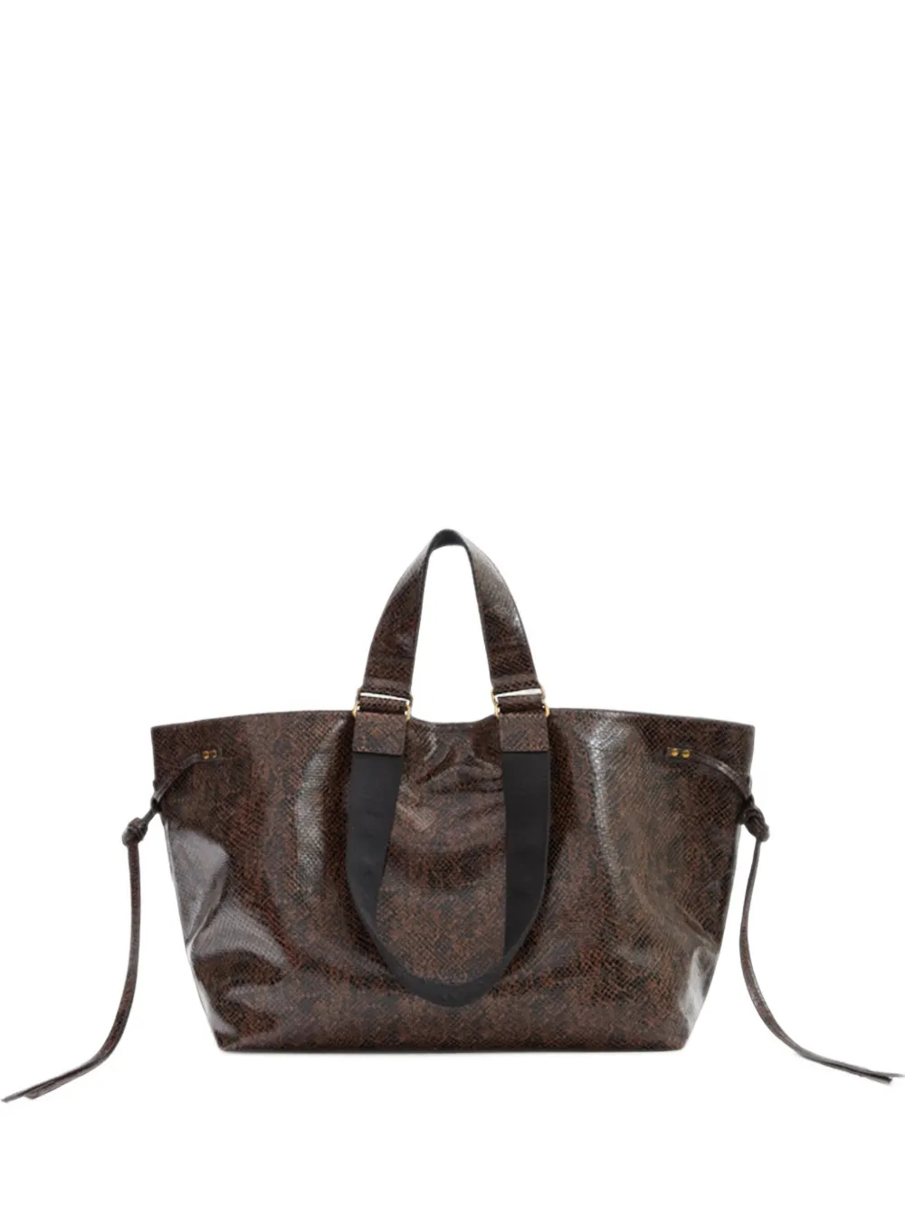 ISABEL MARANT Wardy snakeskin-effect leather shoulder bag - Marrone