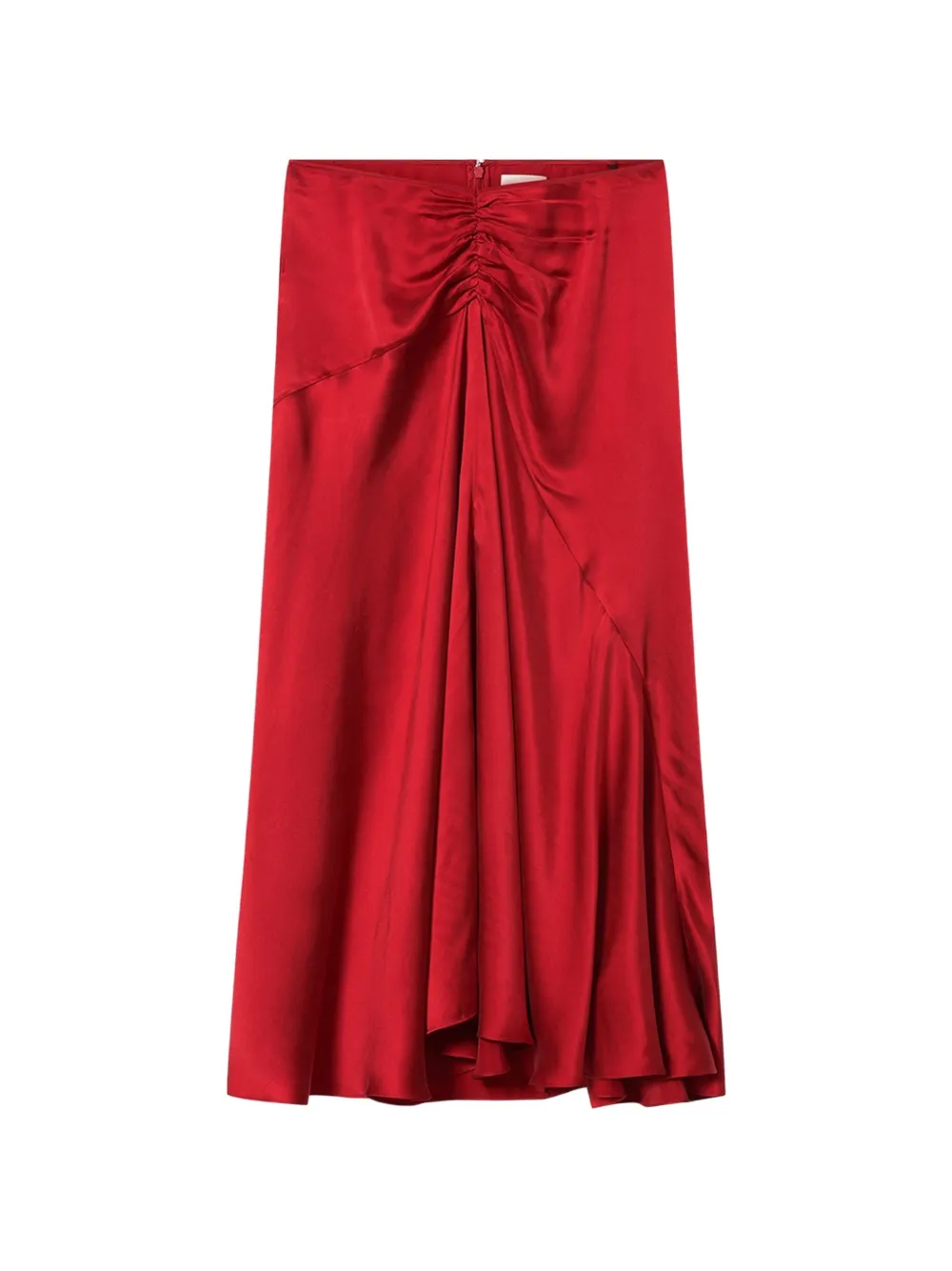 ISABEL MARANT Laren silk skirt - Rosso