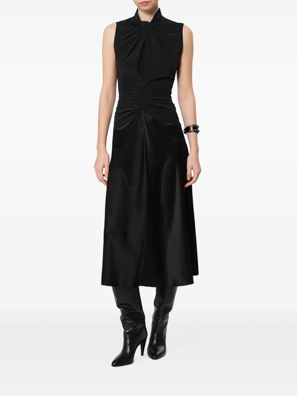 ISABEL MARANT Delfi silk dress Zwart