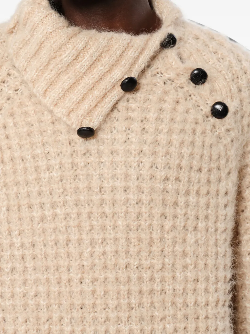 ISABEL MARANT Lyas sweater met knoop-detail Beige