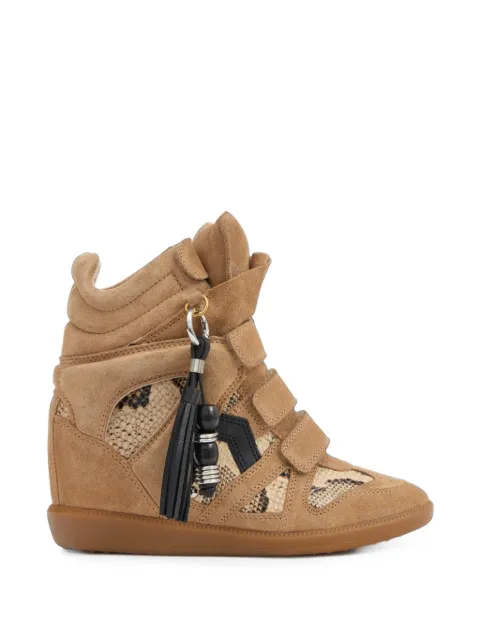 ISABEL MARANT Bekett ring python-leather wedge sneakers