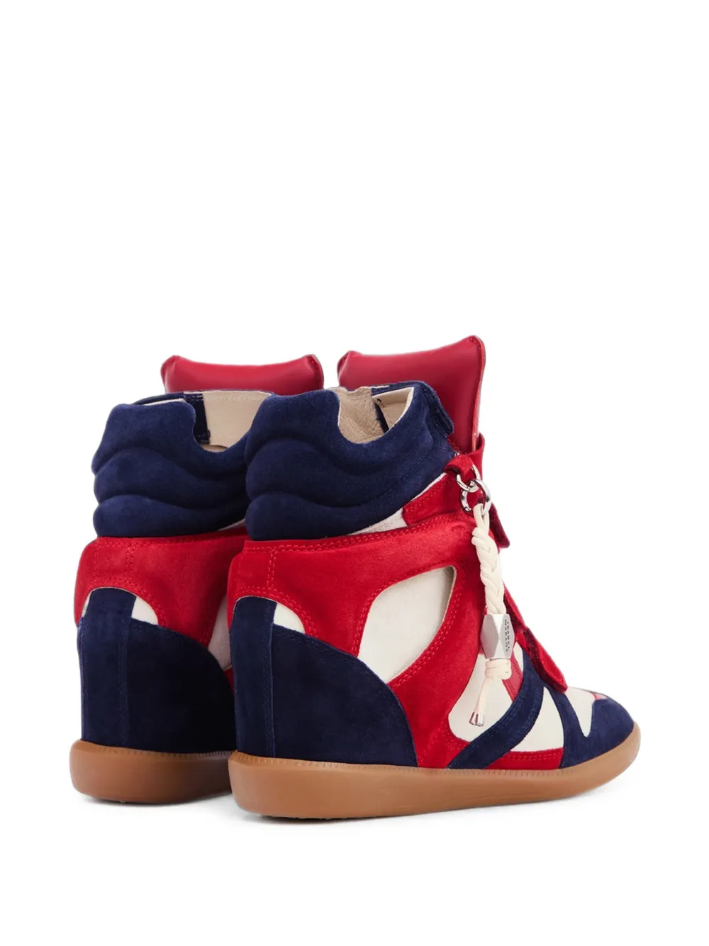 ISABEL MARANT Bekett Ring suede wedge sneakers Rood