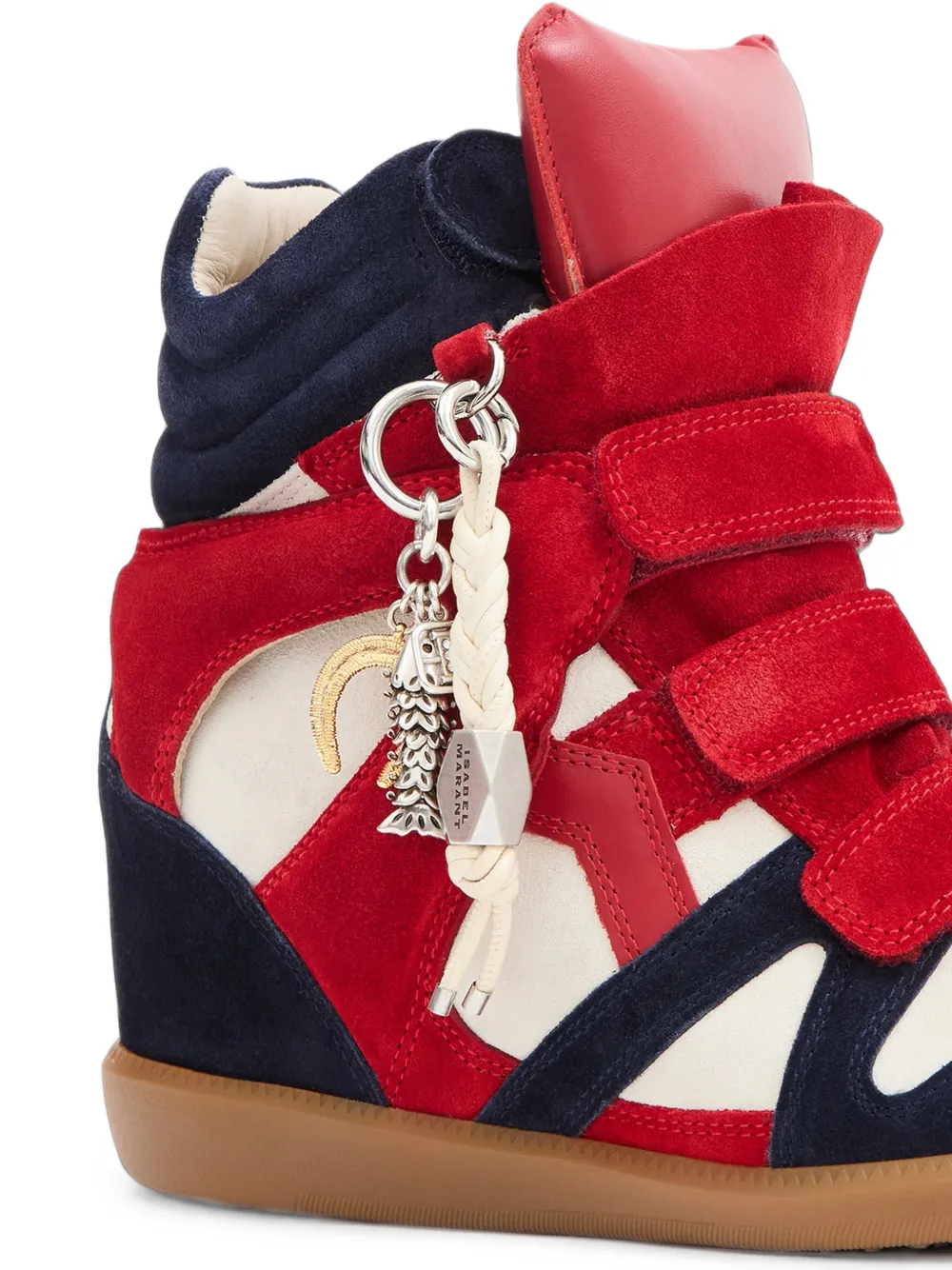 ISABEL MARANT Bekett Ring suede wedge sneakers Rood