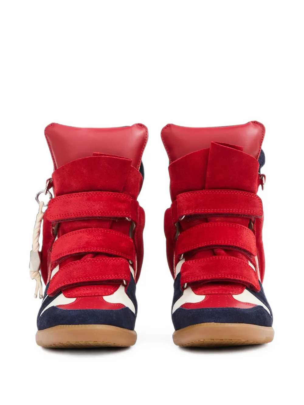 ISABEL MARANT Bekett Ring suede wedge sneakers Rood