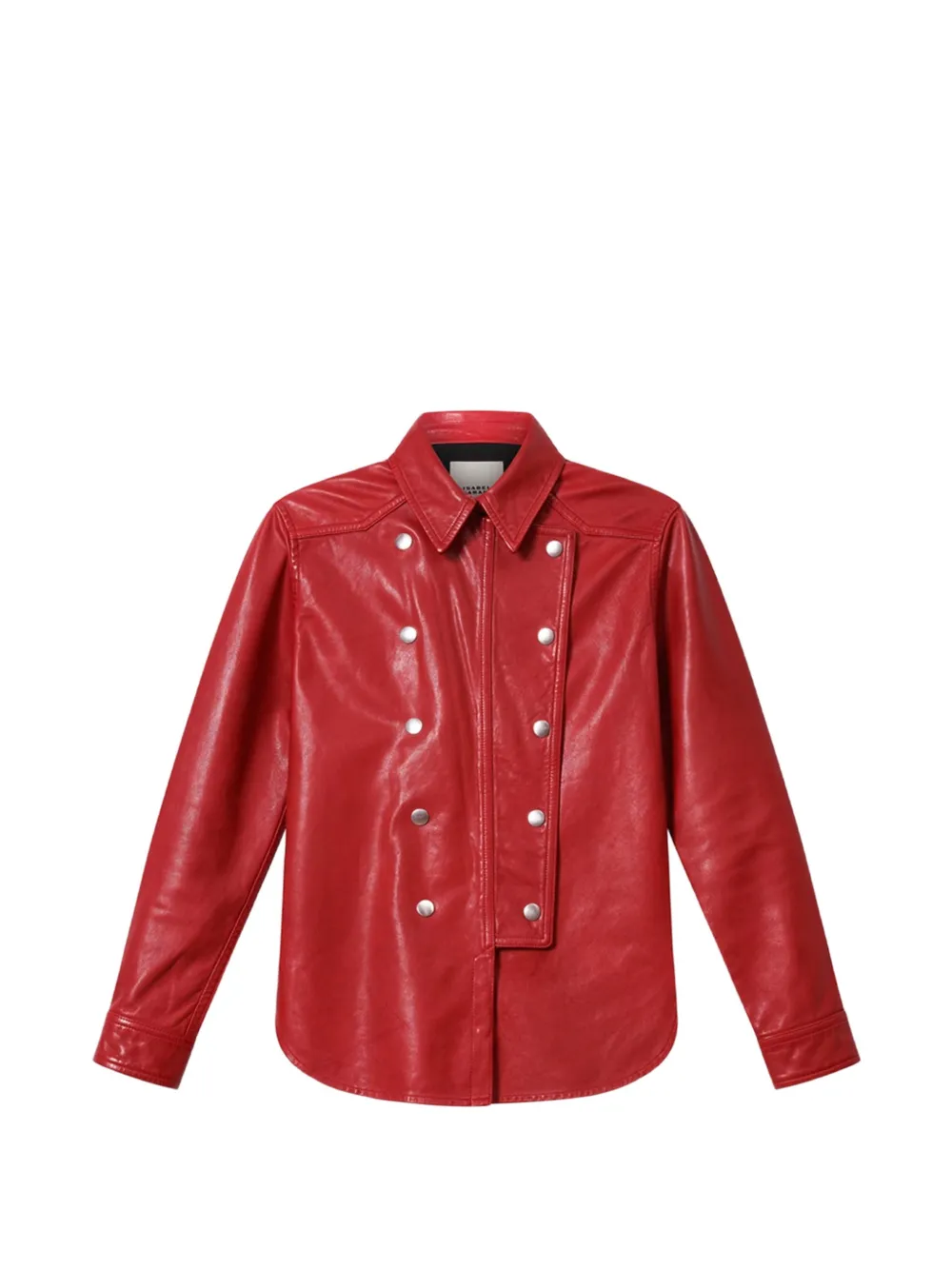 ISABEL MARANT Valdy snap-button leather shirt