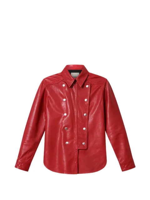 ISABEL MARANT Valdy snap-button leather shirt