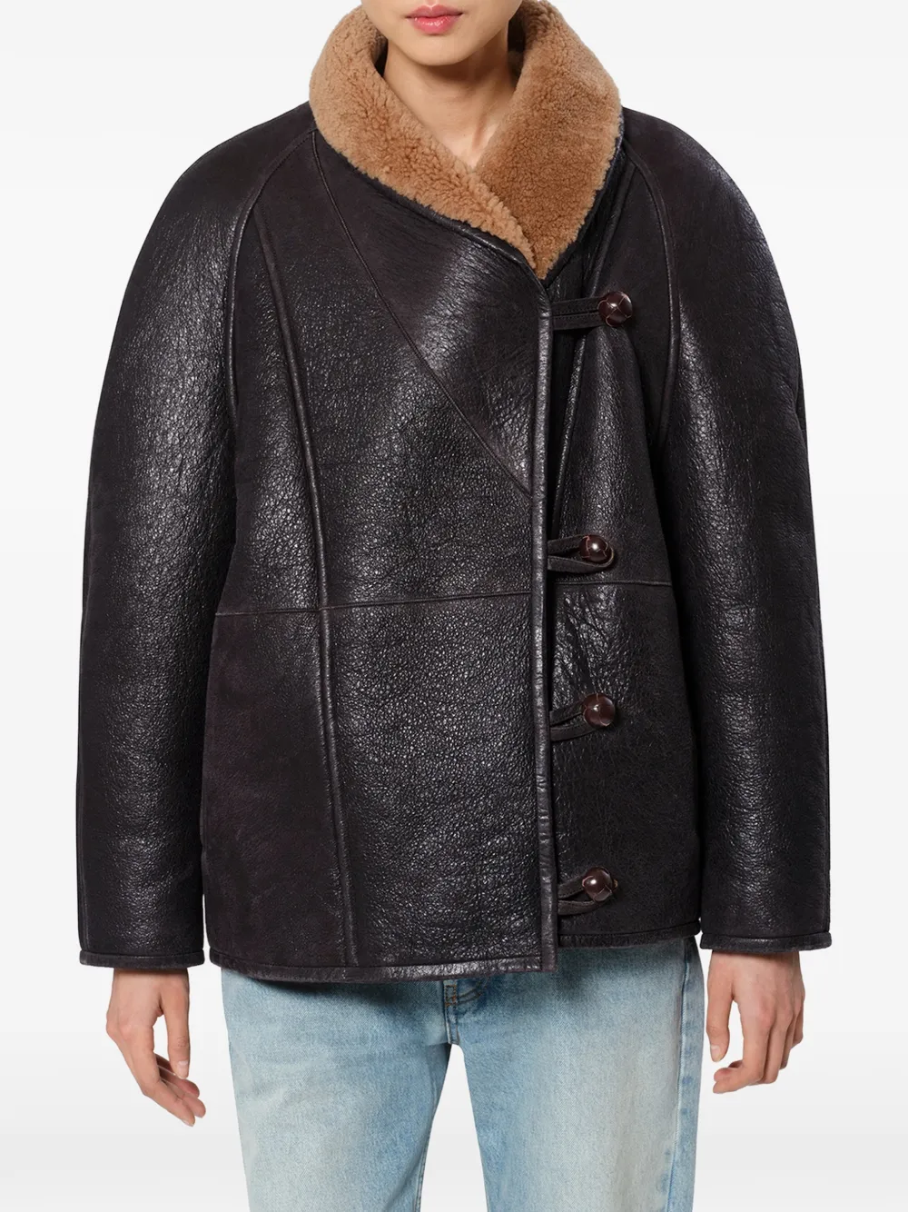 ISABEL MARANT Camber shearling coat Bruin