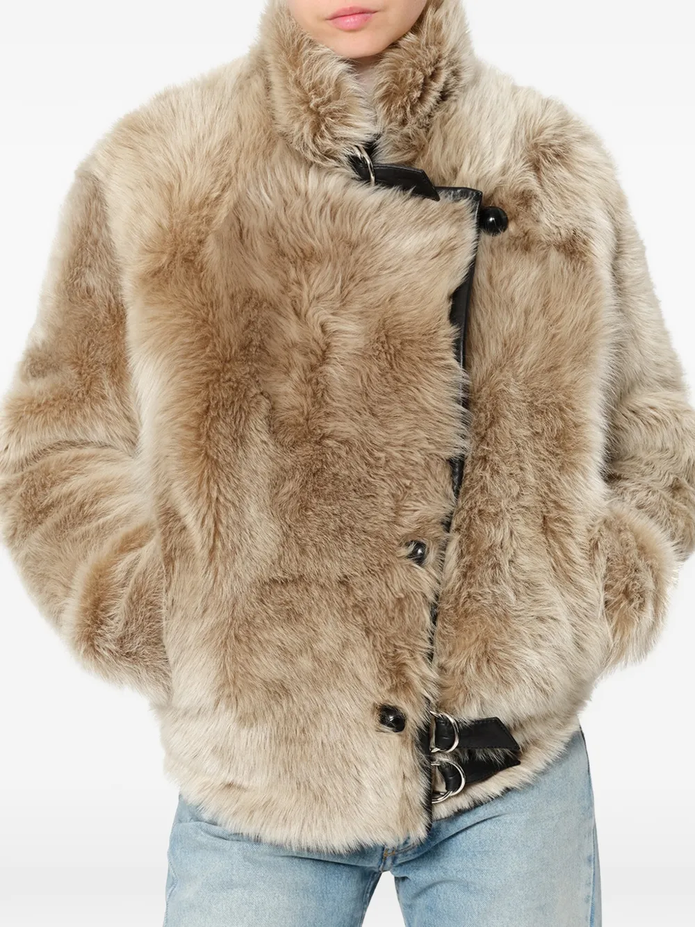 ISABEL MARANT reversible shearling coat Beige