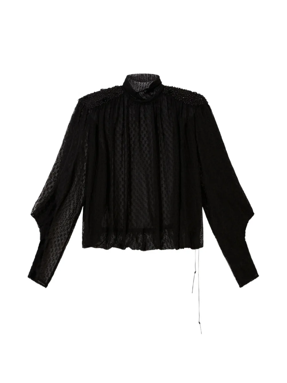 ISABEL MARANT Oeste embroidered plumetis lace blouse - Nero
