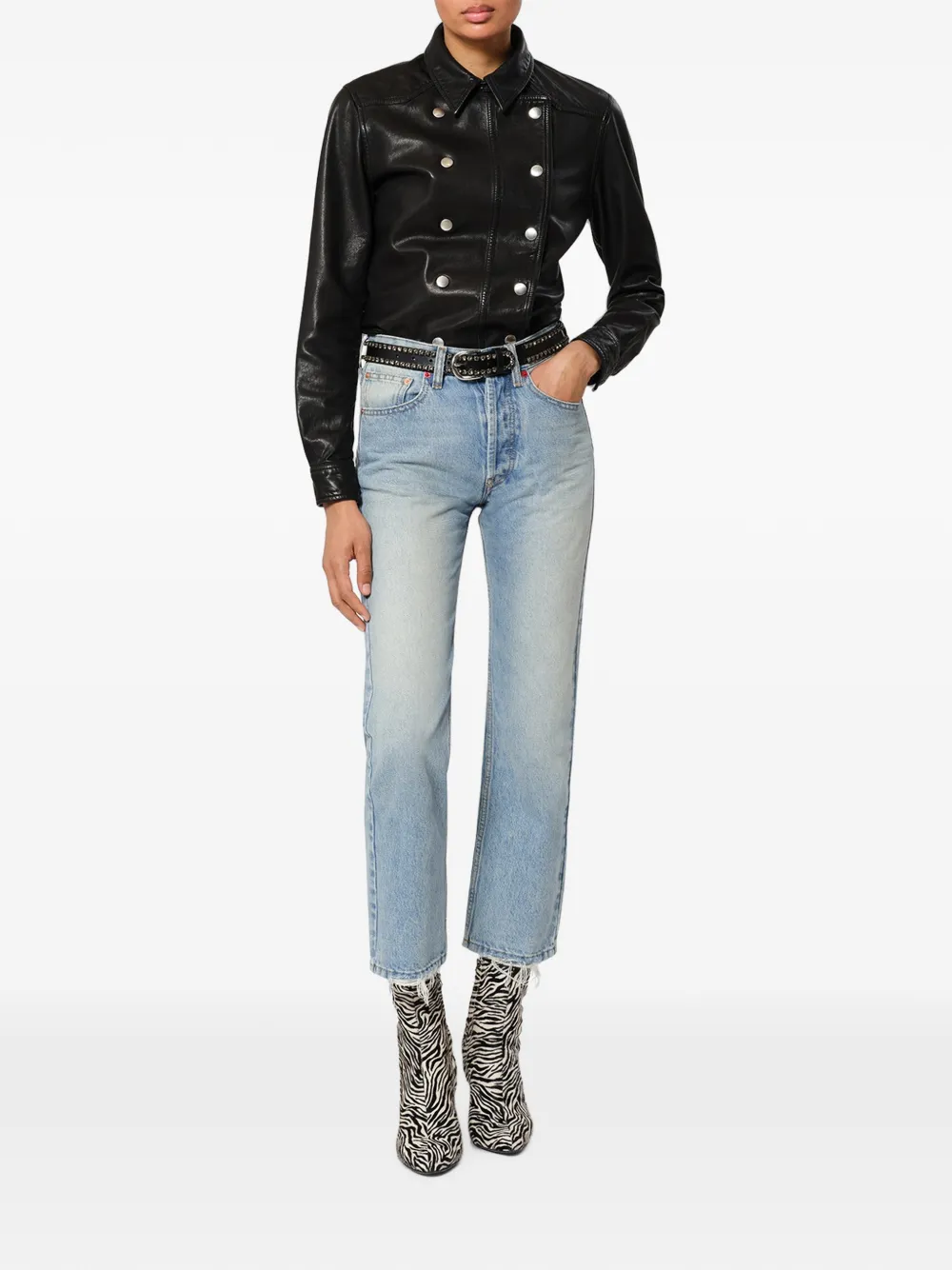 ISABEL MARANT Daya cropped jeans Blauw