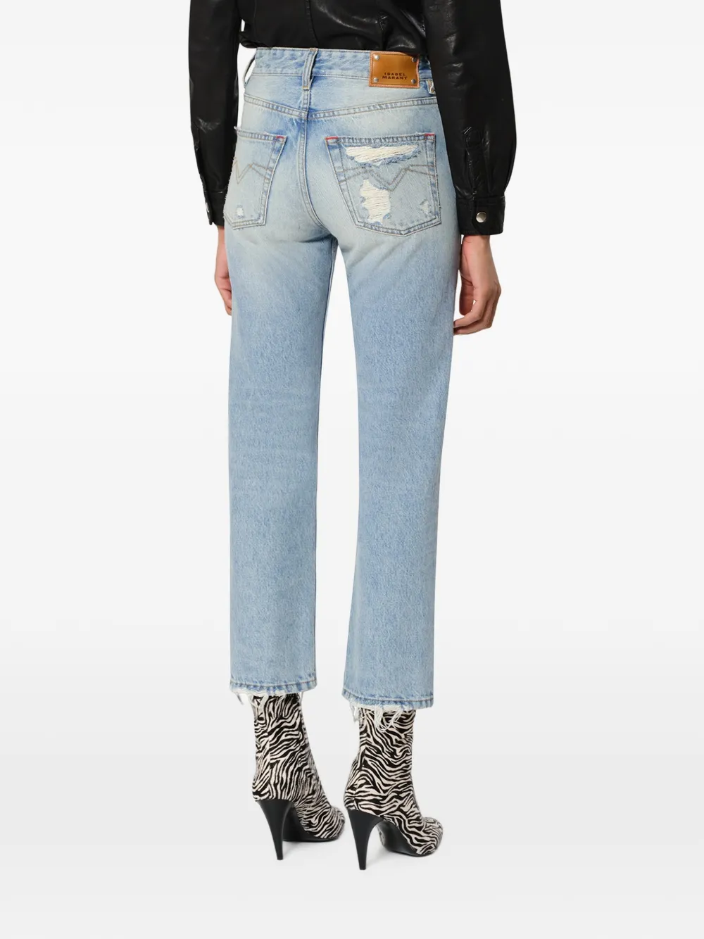 ISABEL MARANT Daya cropped jeans Blauw