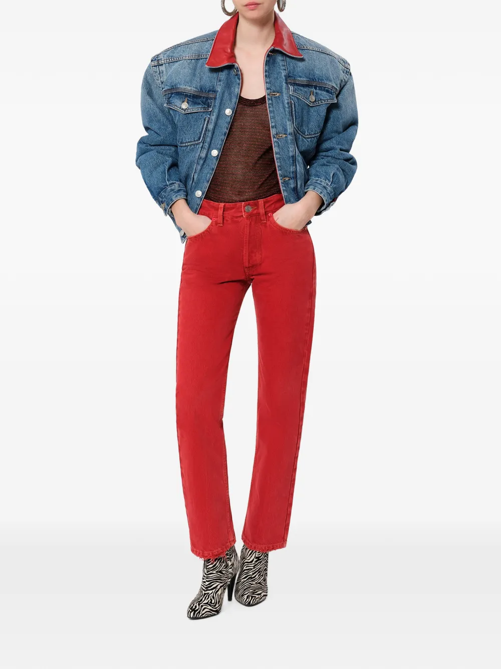 ISABEL MARANT Daya straight jeans Rood