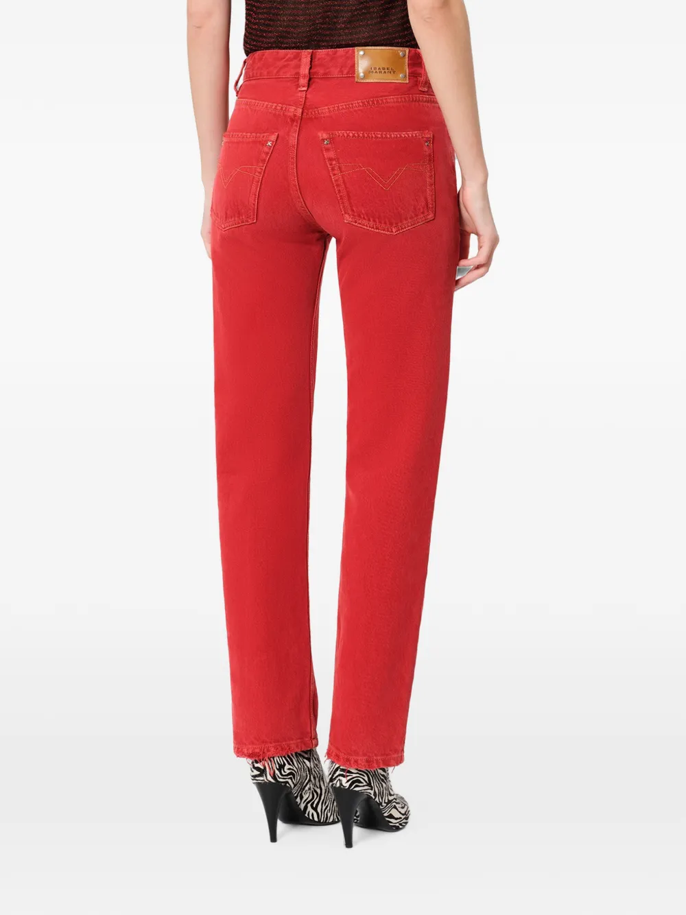 ISABEL MARANT Daya straight jeans Rood
