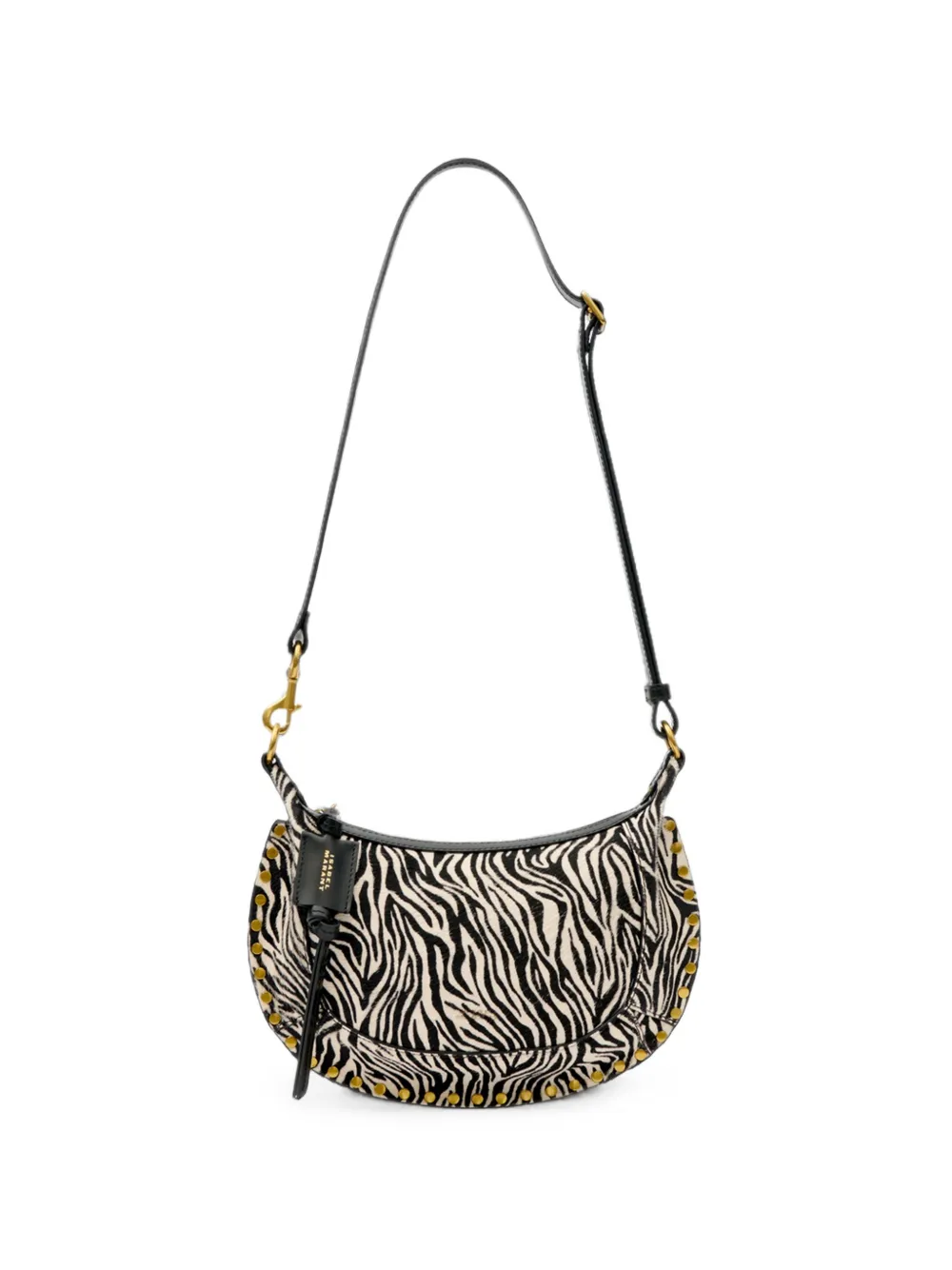 ISABEL MARANT Oskan Moon zebra-pattern shoulder bag - Toni neutri